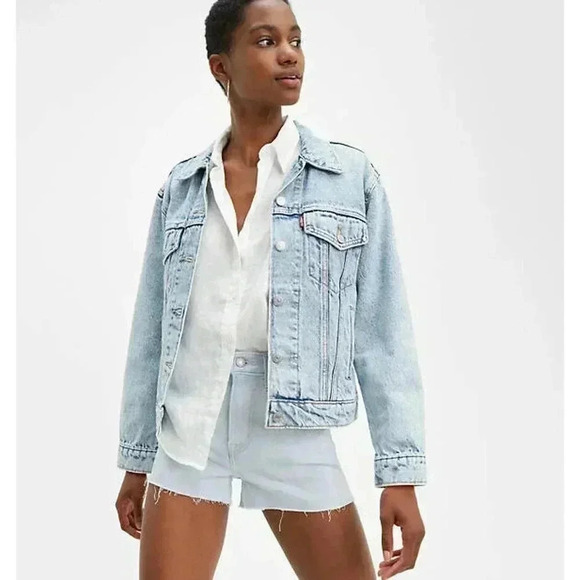 Levi's High Rise Bleached Wash Shorts Size 30 - Picture 2 of 14